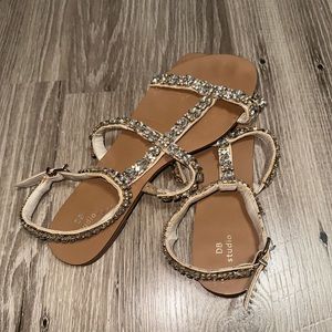 Diamond Bejewled Sandals by DB Studio Size 8